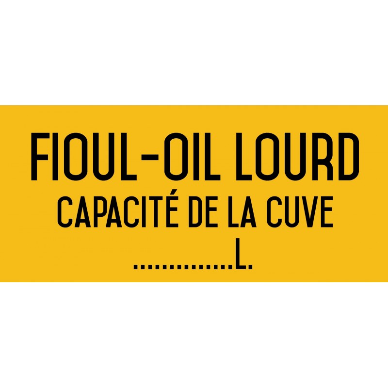 Autocollant vinyl - Fioul-oil lourd - L.200 x H.100 mm