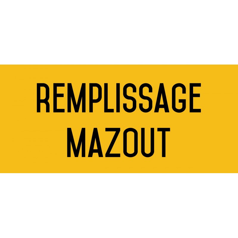Remplissage mazout - L.200 x H.100 mm Remplissage mazout - L.200 x H.100 mm