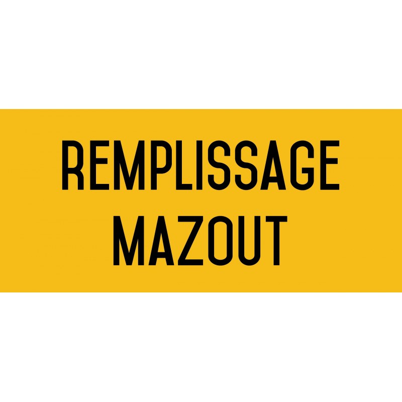 Remplissage mazout - L.200 x H.100 mm