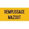Remplissage mazout - L.200 x H.100 mm