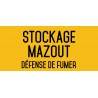 Autocollant vinyl - Stockage mazout - L.200 x H.100 mm