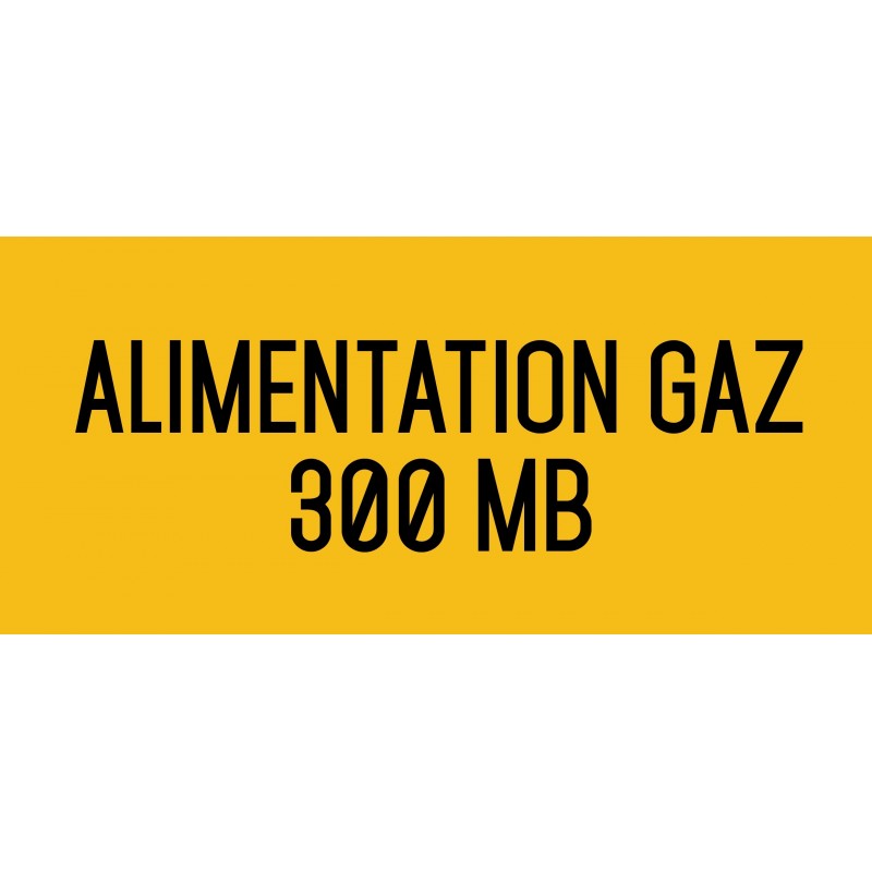 Autocollant vinyl - Alimentation gaz 330 MB - L.200 x H.100 mm