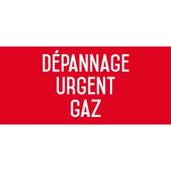 Dépannage urgent gaz - L.200 x H.100 mm