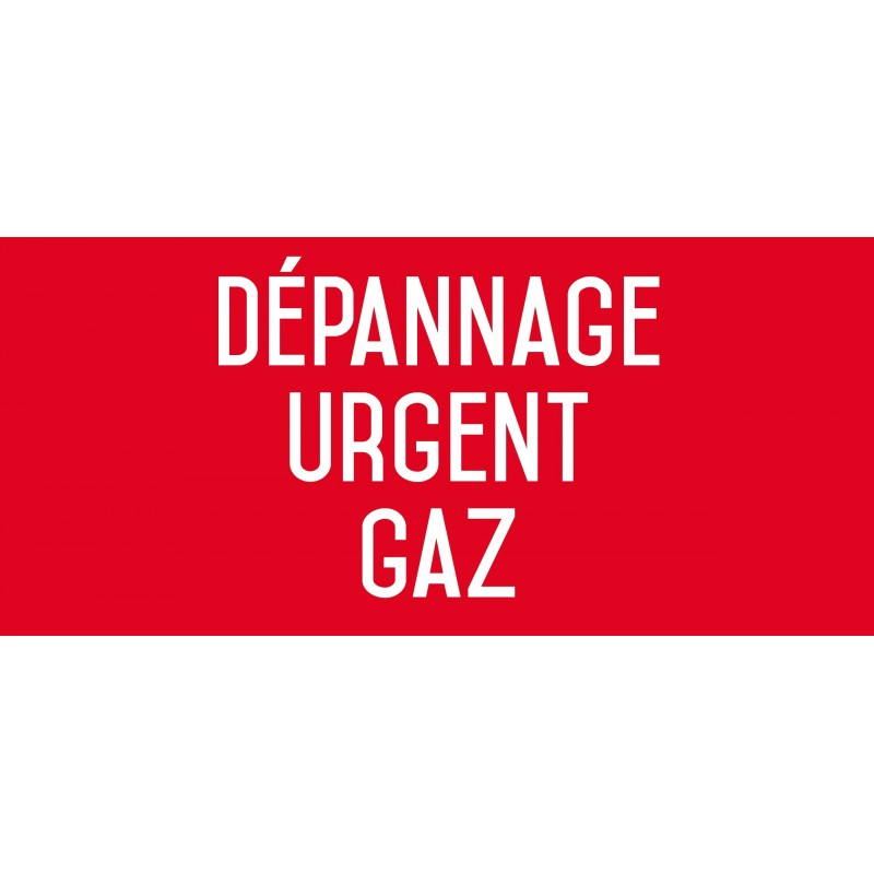 Dépannage urgent gaz - L.200 x H.100 mm
