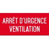 Arrêt d'urgence ventilation - L.200 x H.100 mm