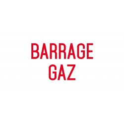 Autocollant vinyl - Barrage gaz - L.200 x H.100 mm