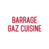 Barrage gaz cuisine - L.200 x H.100 mm