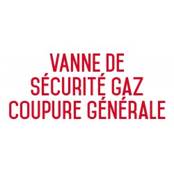 Vanne de sécurité gaz coupure générale - L.200 x H.100 mm