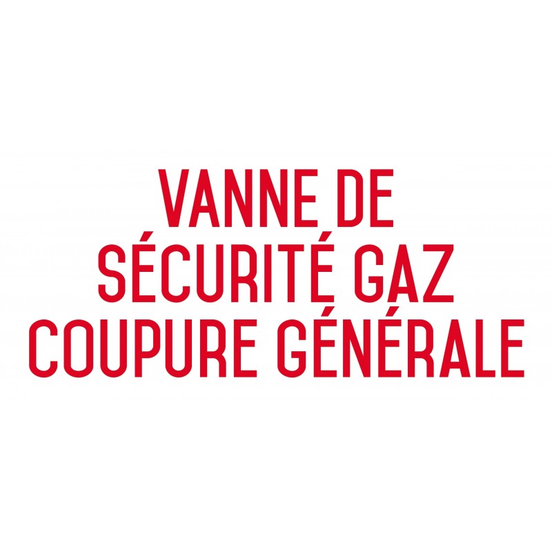 Vanne de sécurité gaz coupure générale - L.200 x H.100 mm Vanne de sécurité gaz coupure générale - L.200 x H.100 mm