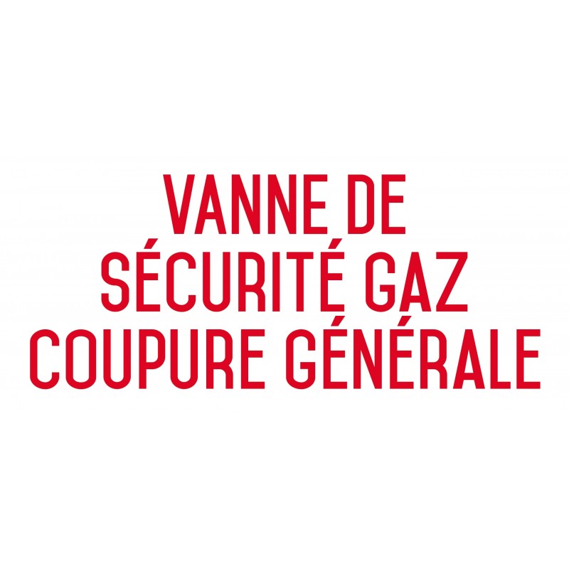 Vanne de sécurité gaz coupure générale - L.200 x H.100 mm