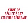 Vanne de sécurité gaz coupure générale - L.200 x H.100 mm