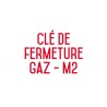 Clé de fermeture gaz M2 - Autocollant vinyl waterproof - L.200 x H.100 mm