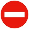 Panneau de sens interdit - Autocollant vinyl waterproof - Diamètre de 200 mm