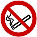Autocollant vinyl - Interdiction interdit de fumer - Diamètre de 200 mm