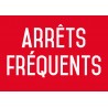 Arrêts fréquents - Autocollant vinyl waterproof - L.200 x H.300 mm