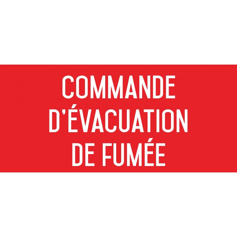 Panneau commande d'évacuation de fumée