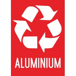 Autocollant vinyl - Recyclage Aluminium - L.210 x H.297 mm