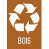 Autocollant vinyl - Recyclage bois - L.210 x H.297 mm