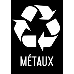 Autocollant vinyl - Recyclage métaux - L.210 x H.297 mm