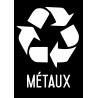 Autocollant vinyl - Recyclage métaux - L.210 x H.297 mm