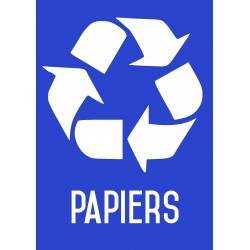 Autocollant vinyl - Recyclage papiers - L.210 x H.297 mm