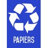 Autocollant vinyl - Recyclage papiers - L.210 x H.297 mm