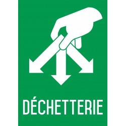 Autocollant vinyl - Recyclage déchetterie - L.210 x H.297 mm