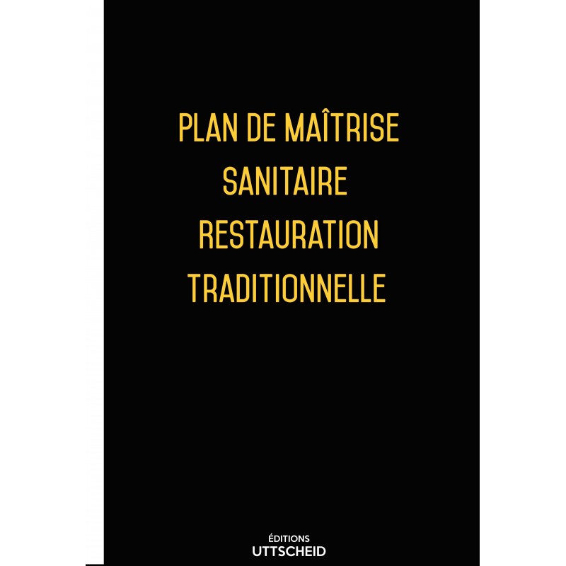 Plan de Maîtrise Sanitaire (PMS) Restauration traditionnelle pré-rempli 2018