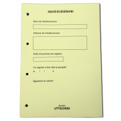 Registre des Délibérations avec Recharge 100 feuillets foliotés