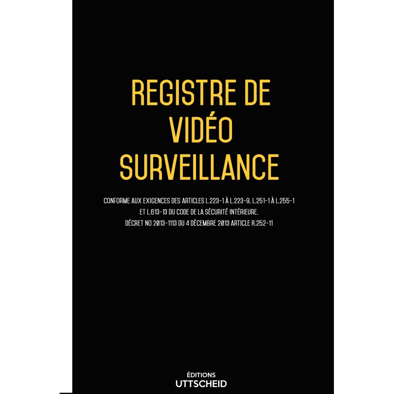 Registre de vidéo surveillance 2019