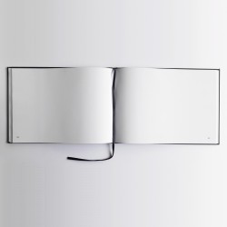 Livre d'or noir - Format A4 paysage - Couverture mate -100 pages - Qualité premium