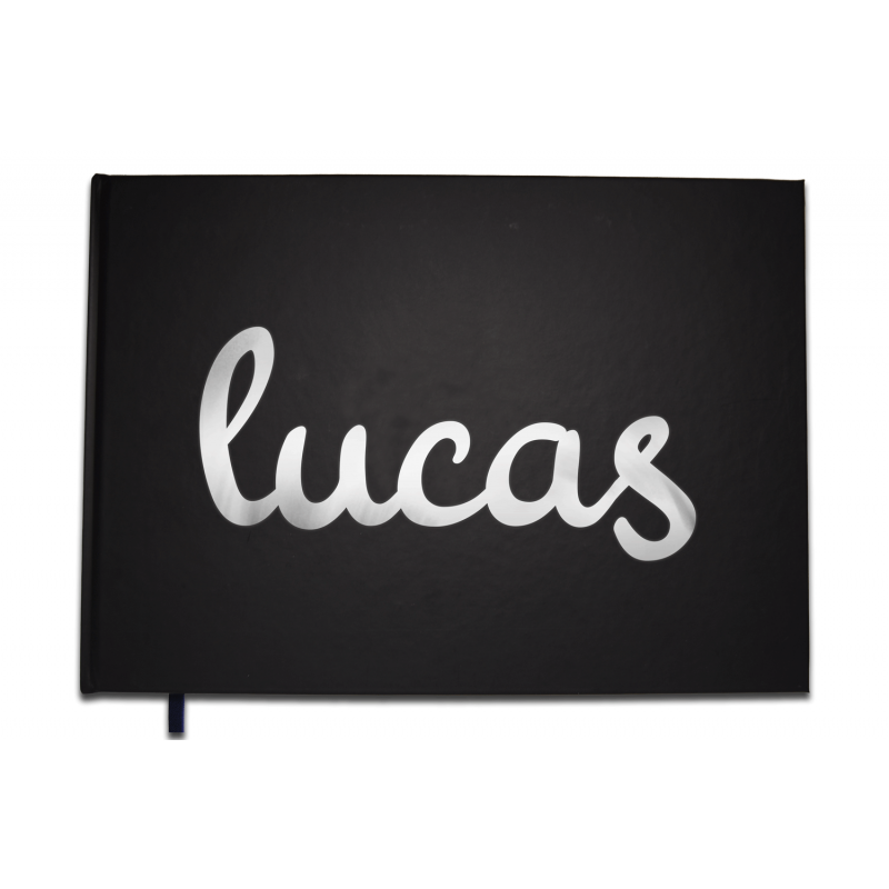 Livre d'or avec prénom : Lucas - Anniversaire, souvenir, cadeau -  Lettres chromées -100 pages - Qualité premium - Uttscheid