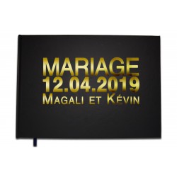 Livre d'Or Mariage Personnalisé -  Lettres chromées ou dorées -100 pages - Qualité premium - Uttscheid