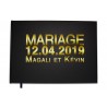 Livre d'Or Mariage Personnalisé -  Lettres chromées ou dorées -100 pages - Qualité premium - Uttscheid