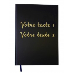 Livre d'Or texte personnalisé 1 ligne - Anniversaire, souvenir, cadeau -  Lettres chromées ou dorées -100 pages - Qualité premiu