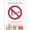 x2 Interdiction interdit de fumer rectangle - L.148 x H.210 mm