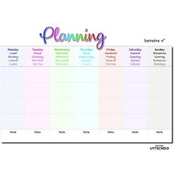 Planning d'organisation des congés - Année légale 2016 - 2017 - Plastifié et effaçable. Feutre fourni - format A2 ( 59.6 x 42.2 