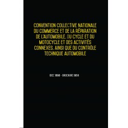 Convention collective commerce réparation automobile cycle motocycle  contrôle 2024 - Brochure 3034 + grille de Salaire