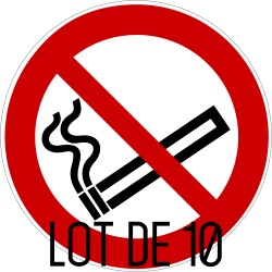 Interdiction interdit de fumer - Diamètre de 200 mm