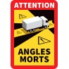 Autocollant vinyl waterproof - Angles morts sur les véhicules lourds - L.170 x H.250