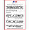 Autocollant vinyl -  ALCOOL - PROTECTION DES MINEURS ET RÉPRESSION DE L'IVRESSE - Consommation sur place - L.300 x H.210