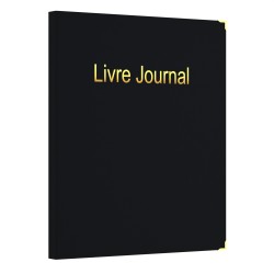 Classeur Registre - Livre Journal en simili cuir avec Recharge 100 feuillets unis et numérotés