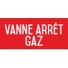 Autocollant vinyl - Vanne Arrêt Gaz - L.200 x H.100 mm