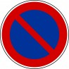 Stationnement interdit - Autocollant vinyl waterproof - Diamètre de 200 mm