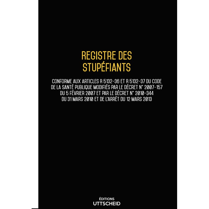 Ordonnancier des stupéfiants 2018 Ordonnancier des stupéfiants 2018