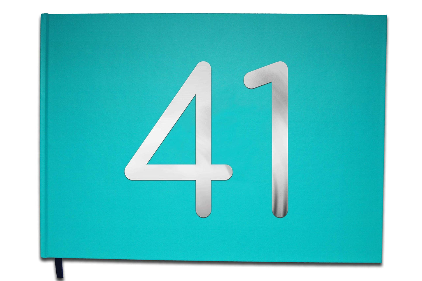 UTTSCHEID Livre d'or 41 Ans - Anniversaire, Mariage, Retraite - Lettres chromées -100 Pages - Qualité Premium Bleu Calanque