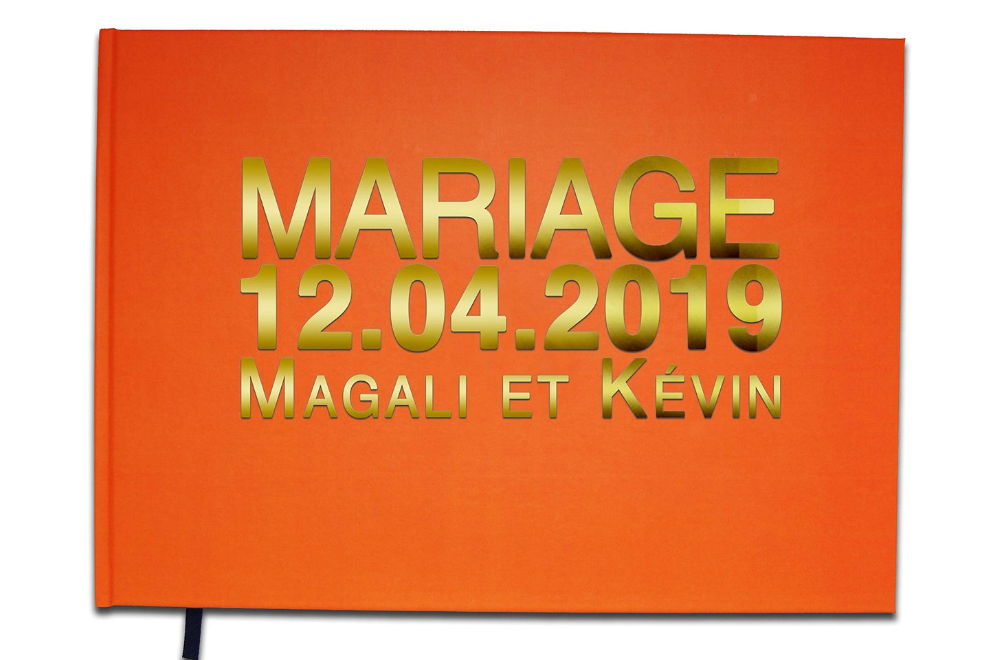 UTTSCHEID Livre d'or Mariage Personnalisé - Lettres chromées ou dorées -100 Pages - Qualité Premium