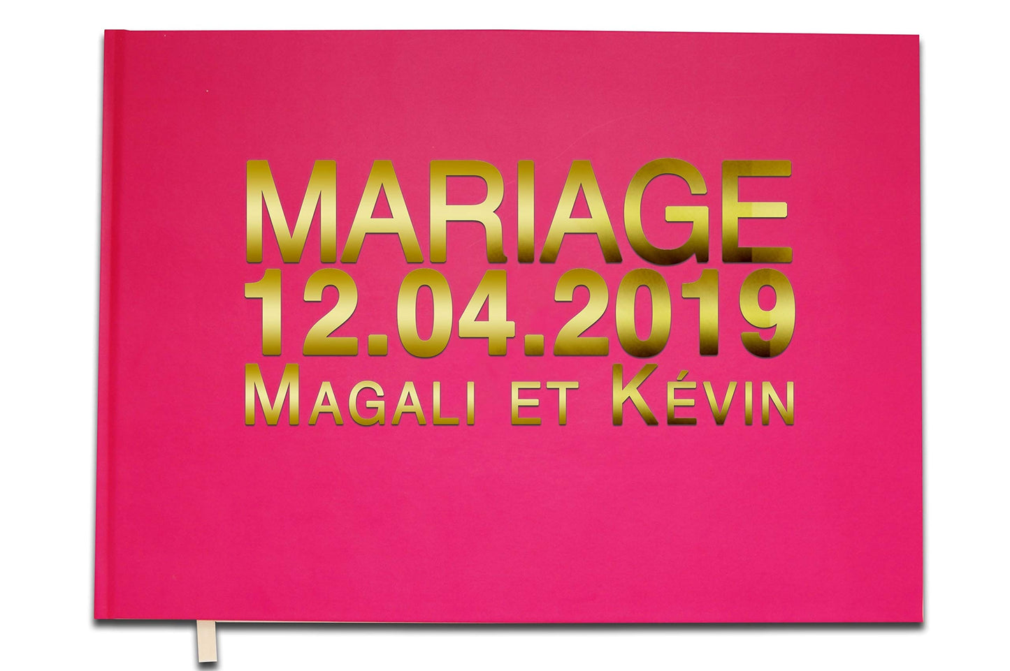 UTTSCHEID Livre d'or Mariage Personnalisé - Lettres chromées ou dorées -100 Pages - Qualité Premium