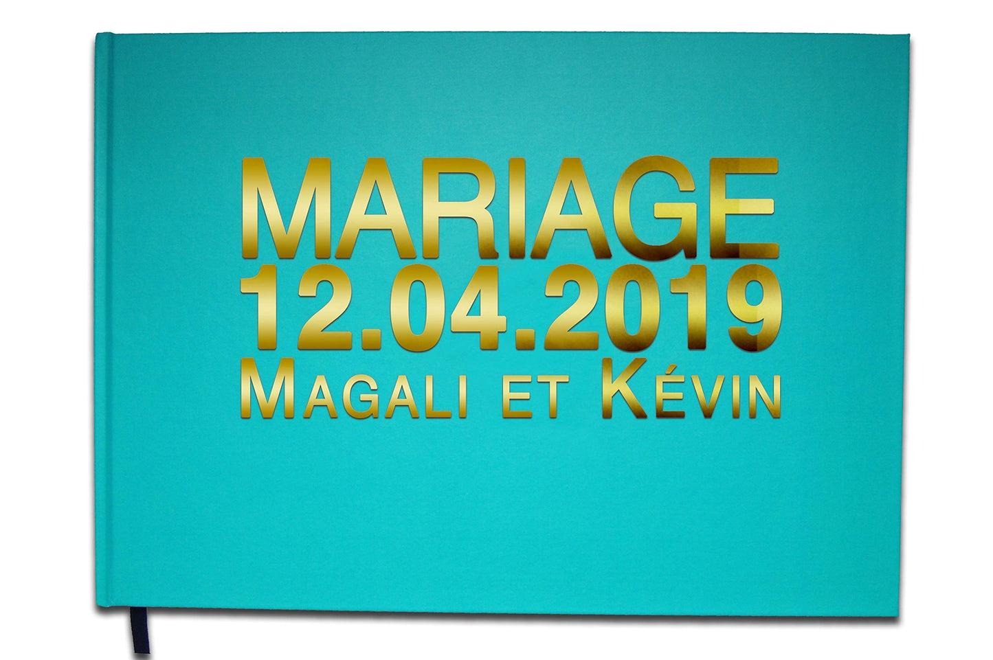 UTTSCHEID Livre d'or Mariage Personnalisé - Lettres chromées ou dorées -100 Pages - Qualité Premium