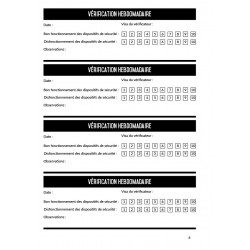 Registre des vérifications des laveries automatiques 